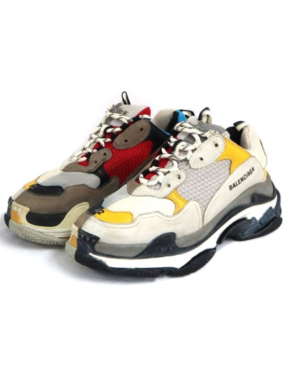 Balenciaga Triple S Split Sneakers Size 42 Multicolo - Picture 5 of 11